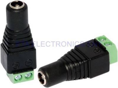 2Pcs Cat6 Cat5 Cable CCTV Camera UTP DC Plug 2.1mm 5.5mm Female Power Connectors