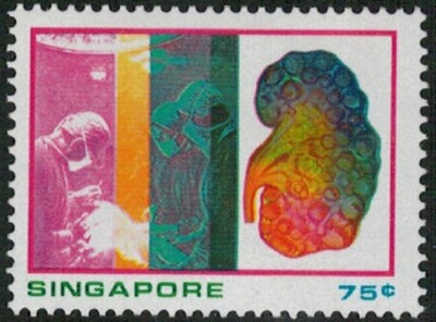 Lot 4084 - Singapore 1975 - 75c multicoloured Science and Industry MH stamp