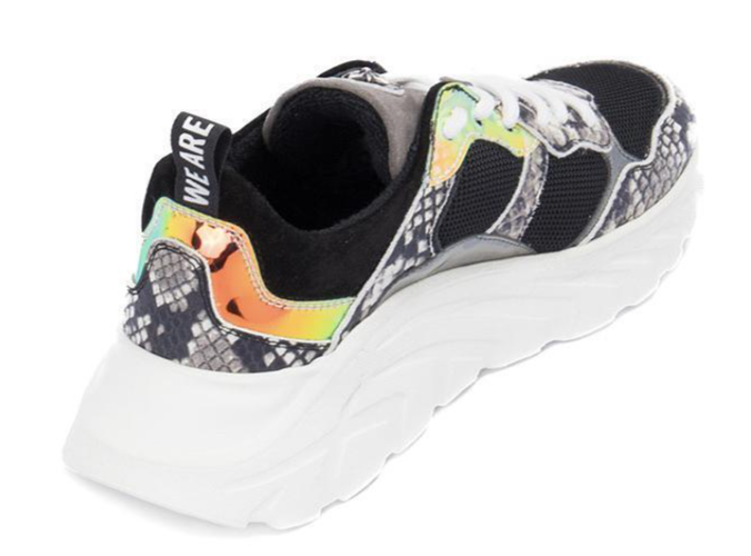 Pre-owned John Richmond Roccia Python Print Sneakers 3049d Shiny Snake Chunky 6 4.5 Mp$550 In Black