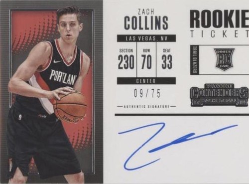 2017-18 Panini Contenders - Zach Collins #110
