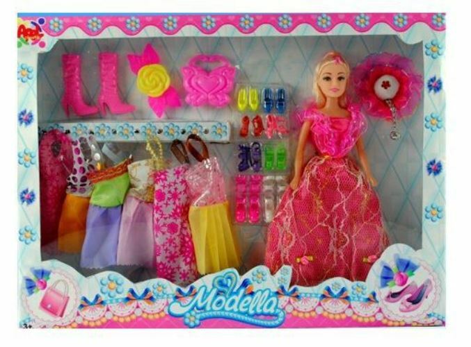 Modella Set Bambola Con Accessori Giocattolo Gioco Bambina sar