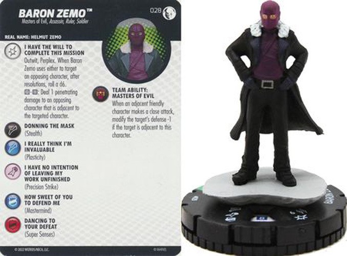 Marvel Heroclix Disney+ Uncommon : Baron Zemo - 028