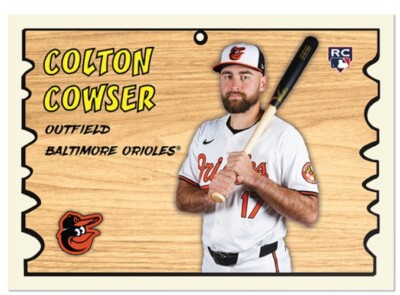 2024 COLTON COWSER TBT Throwback Thursday 1959 Topps Wacky Plaks Set 23 ORIOLES