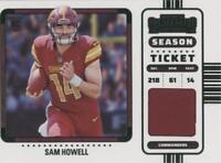 2022 Panini Contenders Sam Howell #RSV-SHO
