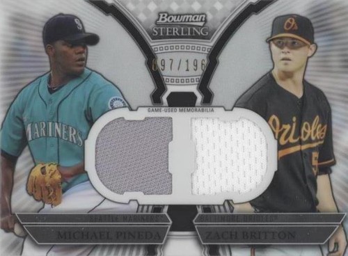 2011 Bowman Sterling - Michael Pineda Zach Britton #DRB-PBR