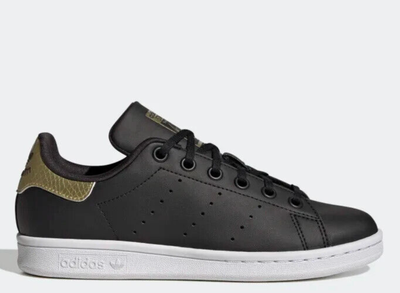 Adidas stan smith black heel cheap