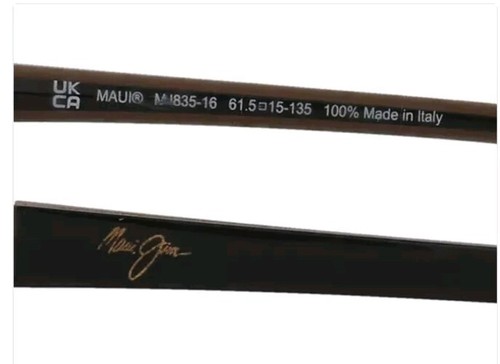 Pre-owned Maui Jim The Bird Polarized Sunglasses 835-16 Hcl Bronze Monel Metal Men In Gray