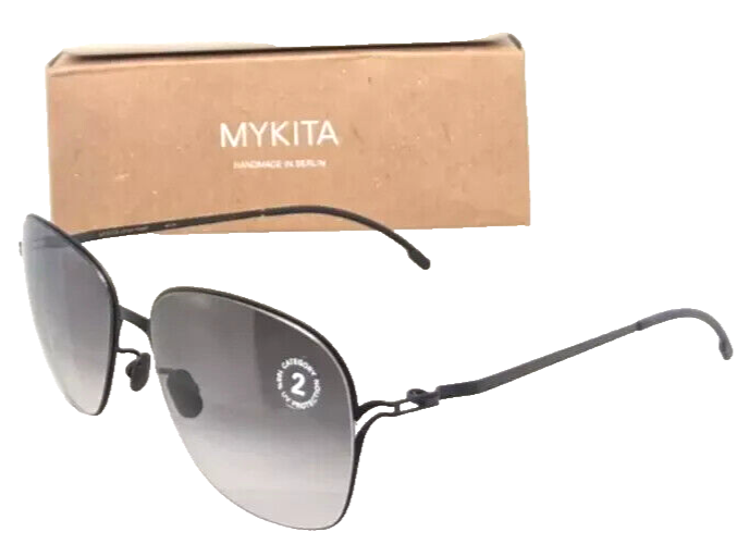 Pre-owned Mykita Tomke Col002 Black/grey Gradient Zeiss Lens Authentc Sunglasses 58-15 In Gray