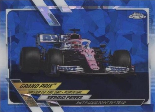 2021 Topps Chrome Formula 1 SERGIO PEREZ SAPPHIRE 99 RED