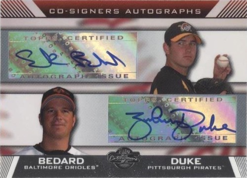 2007 Topps Co-Signers - Erik Bedard Zach Duke #CS-BDE