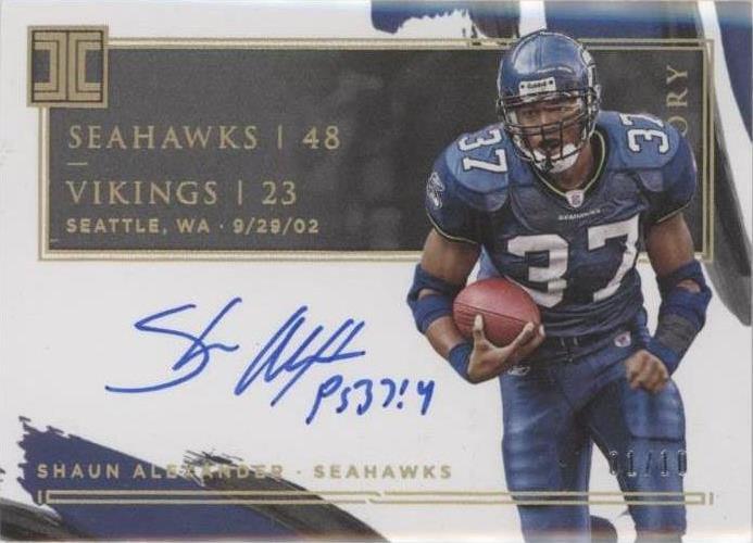 2021 Panini Impeccable Shaun Alexander #IV-SA