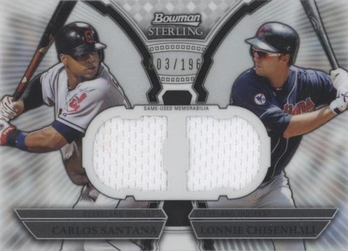 2011 Bowman Sterling - Carlos Santana Lonnie Chisenhall #DRB-SC