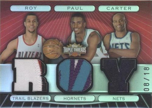 2007-08 Topps Triple Threads - Chris Paul/Brandon Roy/Vince Carter #TTRC19
