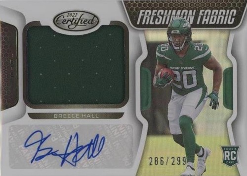 BREECE HALL #/399JERSEY PATCH 2022 Panini Certified NEW