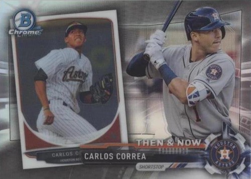 その他 CARLOS CORREA bowman refractor auto Carlos Correa 2016 Bowman Chrome Then & Now card BTN-16 Houston