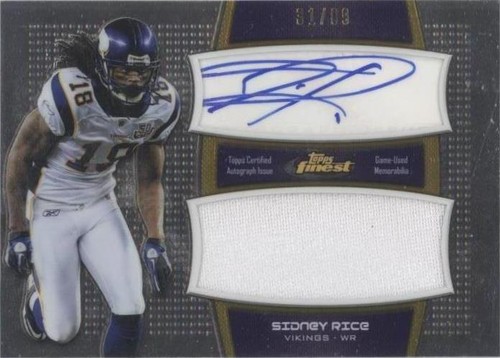 2011 Topps Finest Sidney Rice #AJR-SRI