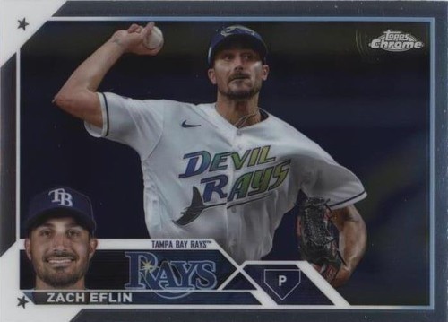 2025 Topps Series 1 Zach Eflin Silver Foil Pattern Parallel