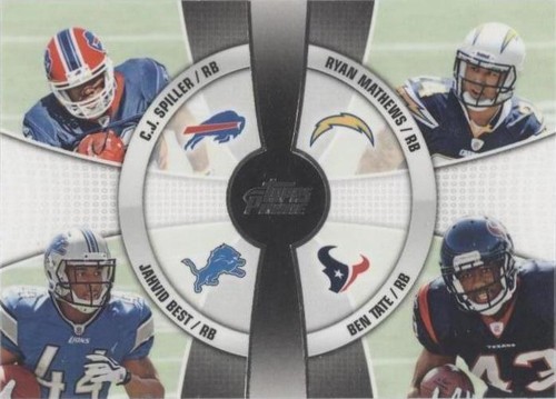 2010 Topps Prime Ben Tate C.J. Spiller Jahvid Best #4Q-1