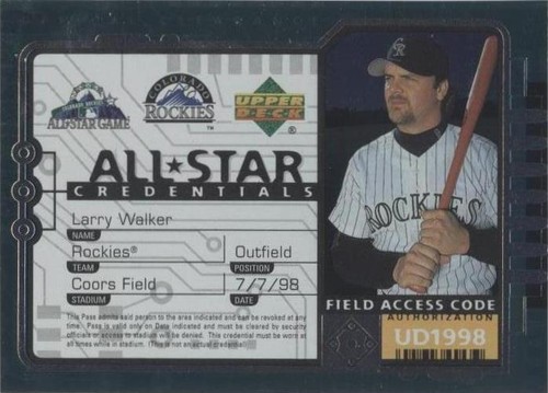 1998 Upper Deck - Larry Walker #AS17