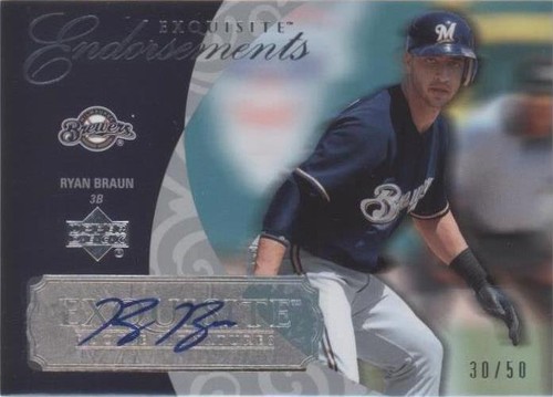 2007 Upper Deck Exquisite Rookie Signatures - Ryan Braun #EE-RB