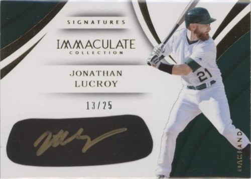 2018 Panini Immaculate Collection - Jonathan Lucroy #CS-JL