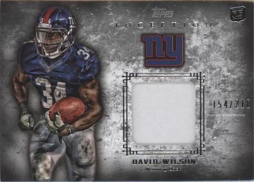 2012 Topps Inception David Wilson #RP-DW