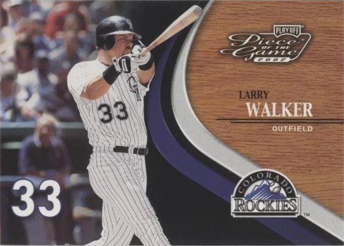 2002 Playoff Piece of the Game - Larry Walker #40