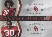 2011 Upper Deck University of Oklahoma Billy Sims Greg Pruitt #ATAD-SP