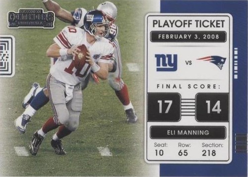 2021 Panini Contenders Eli Manning #PLT-ELI