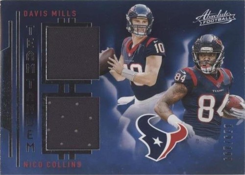 2021 Panini Absolute Davis Mills Nico Collins #TTM-HOU