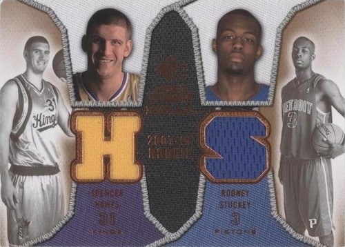 2007-08 SP Rookie Threads - Spencer Hawes/Rodney Stuckey #DRT-SH