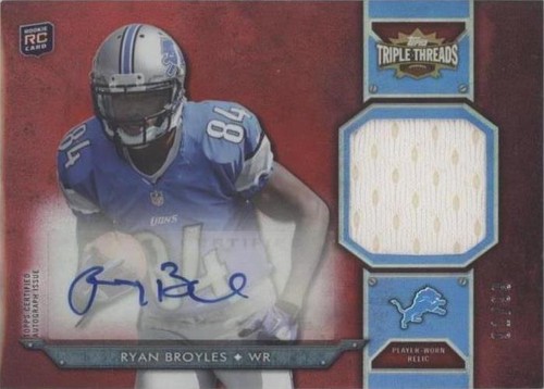 2012 Topps Triple Threads Ryan Broyles #TTRAR-6