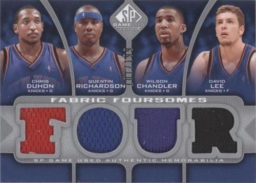 2009-10 SP Game Used - Wilson Chandler/Quentin Richardson/David Lee/Chris Duhon #F4-RLDC