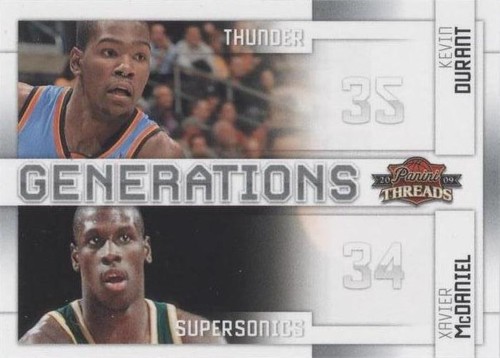 2009-10 Panini Threads - Xavier McDaniel/Kevin Durant #12