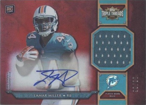 2012 Topps Triple Threads Lamar Miller #TTRAR-30