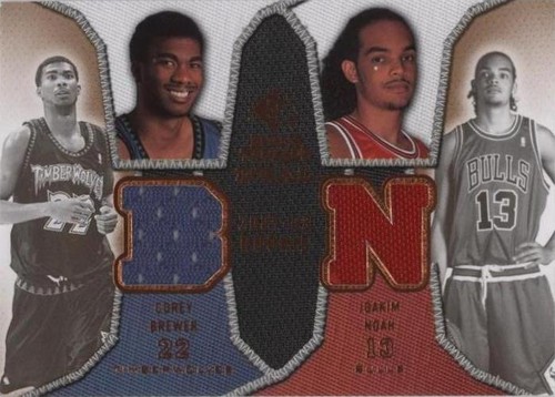 2007-08 SP Rookie Threads - Corey Brewer/Joakim Noah #DRT-NB