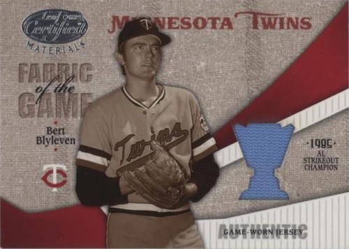 2004 Leaf Certified Materials - Bert Blyleven #FG-153