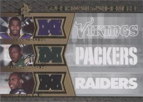 2007 SPx Adrian Peterson Brandon Jackson Michael Bush #FT3-PJB