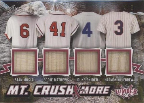 2021 Leaf Lumber - Duke Snider Eddie Mathews Harmon Killebrew #MC-18