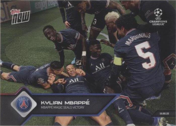 2021-22 Topps Now UCL Kylian Mbappé #108