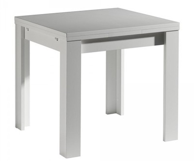 Esszimmertisch Küchentisch Speisezimmer ausziehbar 136 cm ZIP weiss 80 x 80 cm