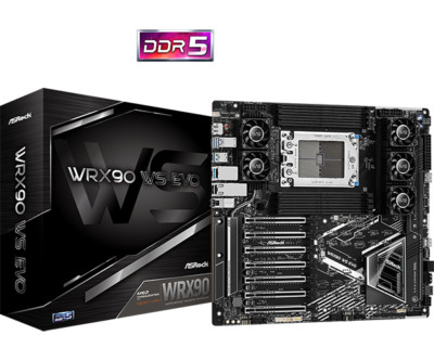 ASRock WRX90 WS EVO Socket sTR5 AMD WRX90 DDR5 extended ATX SSI EEB Motherboard