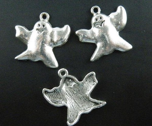 60pcs Tibetan Silver Ghosts Charms Craft DIY 22.5x23.5mm 1876