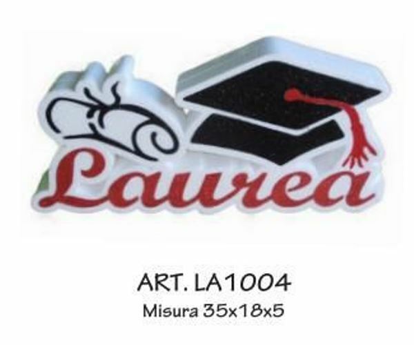 Decorazione Scritta In Polistirolo Laurea 35x18x5cm bal