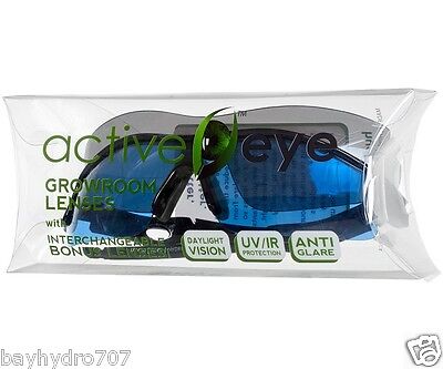 Active Eye Growroom Glasses HPS MH W/ Extra Daytime Lenses SAVE $$ W/ BAY HYDRO