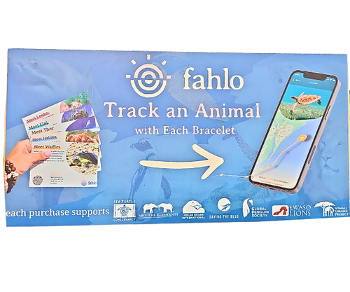 Fahlo Endangered Wild Animal Tracking Bracelet - Choose Your Animals & Color