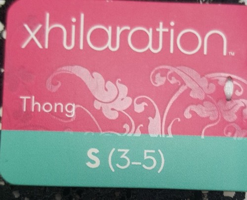 2 pair Xhilaration Thongs panties underwear Womens Size Small 3-5 BLACK
