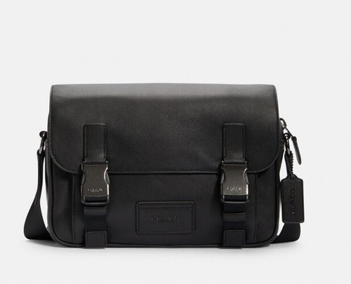 coach バッグ メンズ Coach Men's Shoulder Genuine Leather Crossbody Bag - Black