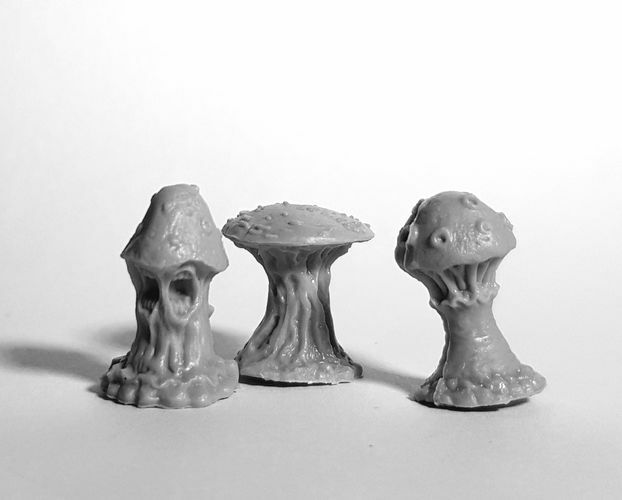 1x Shrieking Fungi - Bones Reaper Miniature Rpg Jdr Darkreach Mushroom 44045