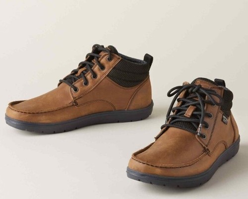 Mid Mens 15 Umber Tan Leather Flexible Wide Toe Box Excellent
